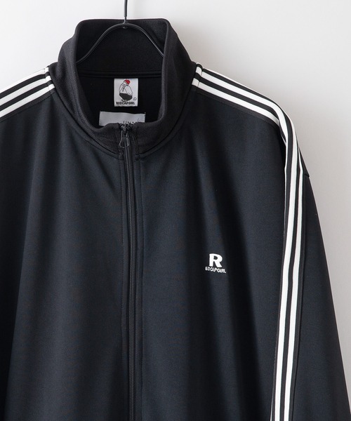 Red Cap Girl(レッドキャプガール)の「【UNIIT × RED CAP GIRL/ユニット×レッドキャップガール】 バックプリントトラックジャケット オーバーサイズ バックプリント ロゴ ワンポイント刺繍 トラックジャケット/ラインジャージ/レディース メンズ(ジャージ・メンズ・アイボリー/グリーン/ブラック・MEDIUM/LARGE)」の16枚目の写真