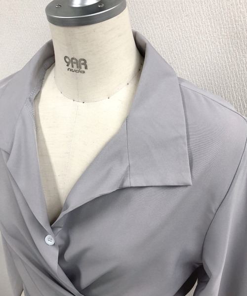 SHEENA(シーナ)の「カシュクールバックリボンブラウス(シャツ/ブラウス・レディース・ブラック/グレー/ホワイト・M)」の20枚目の写真