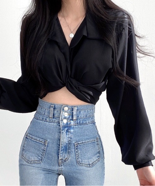 SHEENA(シーナ)の「カシュクールバックリボンブラウス(シャツ/ブラウス・レディース・ブラック/グレー/ホワイト・M)」の15枚目の写真
