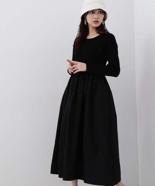 PROPORTION BODY DRESSING（プロポーションボディドレッシング）の「コクーンニットドッキングワンピース / 1214140208（ワンピース・レディース・オフホワイト/ブラック・SMALL/MEDIUM）」の15枚目の写真