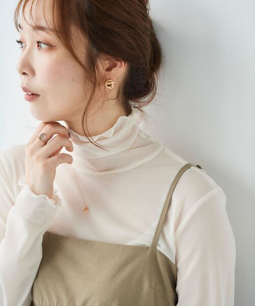 le.coeur blanc(ルクールブラン)の「シアータートル(Tシャツ/カットソー・レディース・ブラック/オフホワイト/グレー・38)」の2枚目の写真