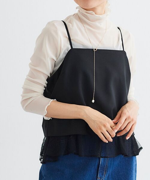le.coeur blanc(ルクールブラン)の「シアータートル(Tシャツ/カットソー・レディース・ブラック/オフホワイト/グレー・38)」の5枚目の写真