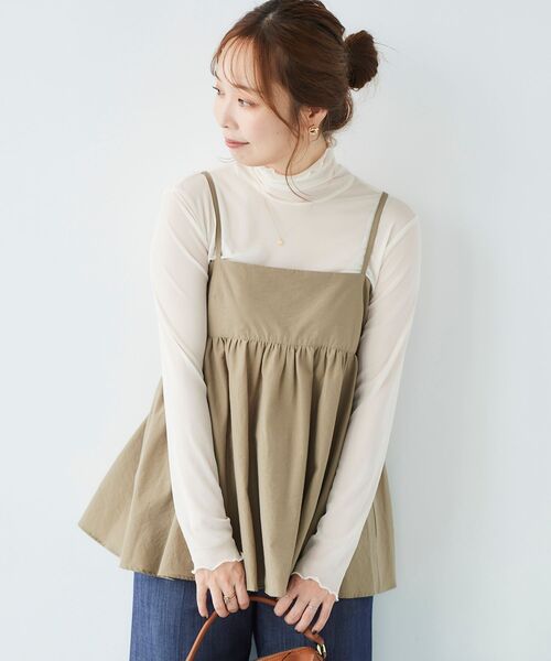 le.coeur blanc(ルクールブラン)の「シアータートル(Tシャツ/カットソー・レディース・ブラック/オフホワイト/グレー・38)」の7枚目の写真