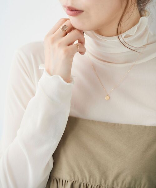 le.coeur blanc(ルクールブラン)の「シアータートル(Tシャツ/カットソー・レディース・ブラック/オフホワイト/グレー・38)」の9枚目の写真