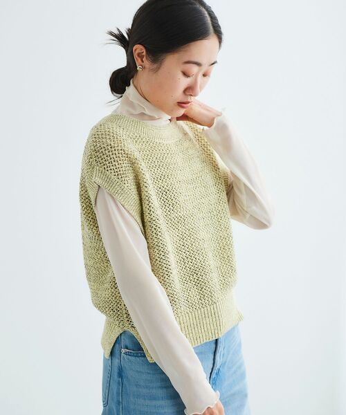 le.coeur blanc(ルクールブラン)の「シアータートル(Tシャツ/カットソー・レディース・ブラック/オフホワイト/グレー・38)」の14枚目の写真