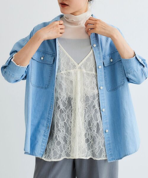 le.coeur blanc(ルクールブラン)の「シアータートル(Tシャツ/カットソー・レディース・ブラック/オフホワイト/グレー・38)」の17枚目の写真