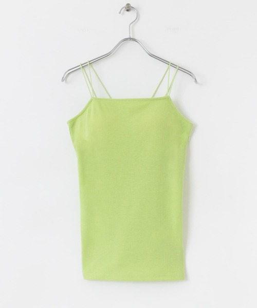 SENSE OF PLACE by URBAN RESEARCH（センスオブプレイスバイアーバンリサーチ）の「『一部WEB限定カラー』『サイズ展開あり』ダブルストラップカップツキキャミソール（キャミソール・レディース・チャコールグレー/ブラック/ホワイト/ライトベージュ/グリーン/オレンジ/ブラウン・ONE/S）」の8枚目の写真