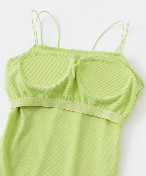 SENSE OF PLACE by URBAN RESEARCH（センスオブプレイスバイアーバンリサーチ）の「『一部WEB限定カラー』『サイズ展開あり』ダブルストラップカップツキキャミソール（キャミソール・レディース・チャコールグレー/ブラック/ホワイト/ライトベージュ/グリーン/オレンジ/ブラウン・ONE/S）」の9枚目の写真