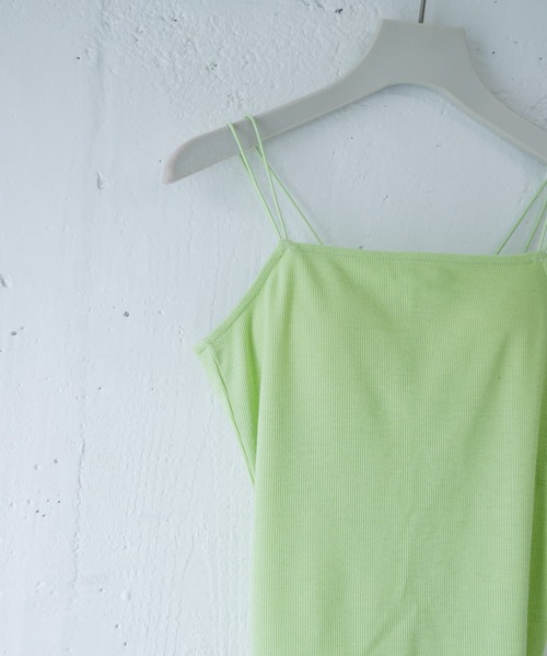 SENSE OF PLACE by URBAN RESEARCH（センスオブプレイスバイアーバンリサーチ）の「『一部WEB限定カラー』『サイズ展開あり』ダブルストラップカップツキキャミソール（キャミソール・レディース・チャコールグレー/ブラック/ホワイト/ライトベージュ/グリーン/オレンジ/ブラウン・ONE/S）」の19枚目の写真