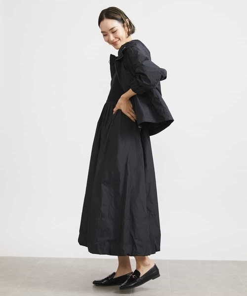 MICHEL KLEIN（ミッシェル・クラン）の「ドッキングバルーンワンピース（ワンピース・レディース・ブラック/カーキ・38/40）」の7枚目の写真