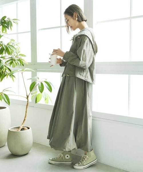 MICHEL KLEIN（ミッシェル・クラン）の「ドッキングバルーンワンピース（ワンピース・レディース・ブラック/カーキ・38/40）」の11枚目の写真