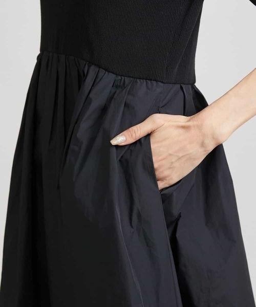 MICHEL KLEIN（ミッシェル・クラン）の「ドッキングバルーンワンピース（ワンピース・レディース・ブラック/カーキ・38/40）」の22枚目の写真