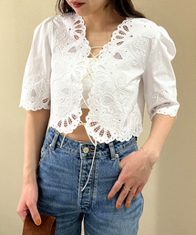 刺繍ブラウス