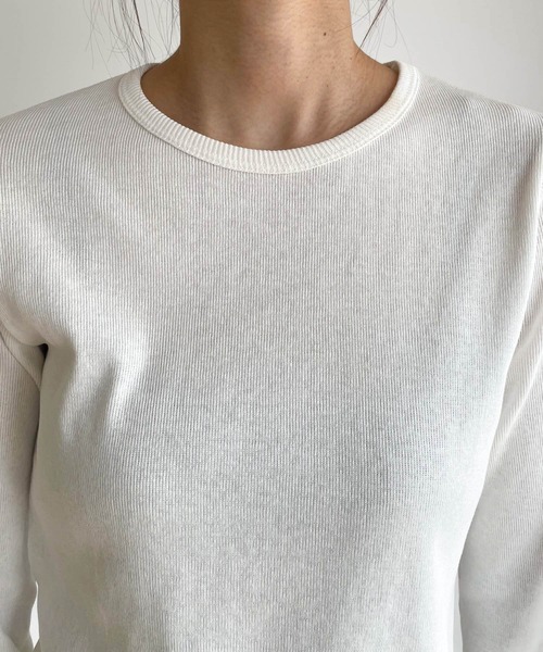 CANAL JEAN（キャナルジーン）の「El mar　クルーネックリブロンT（Tシャツ/カットソー・レディース・ヘザーグレー/イエロー/ネイビー/ホワイト/ブラック・ONE SIZE）」の22枚目の写真