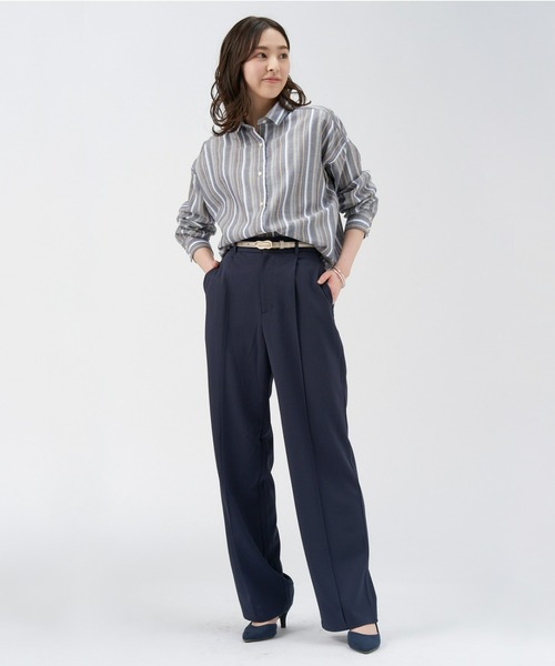 Pitta Re:)（ピッタリ）の「フリル衿ラグラン長袖ブラウス カジュアルシャツ（シャツ/ブラウス・レディース・サックスブルー・FREE）」の5枚目の写真