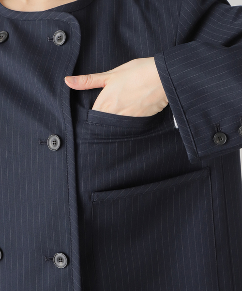 JOURNAL STANDARD チェック柄 ダブルブレストジャケット　ブラック JOURNAL STANDARD relume - 【2023AW】relume ダブルブレスト