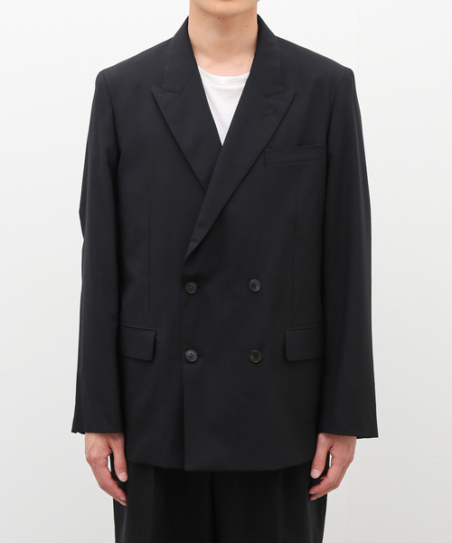 JOURNAL STANDARD(ジャーナルスタンダード)の「ウールトロピカル ダブルジャケット(テーラードジャケット・メンズ・ブラック・SMALL/MEDIUM/LARGE)」の3枚目の写真