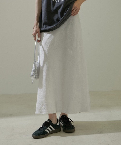 新品タグ付き| SALON adam et rope'ノルマンディリネンスカート SALON adam et rope'（サロン アダム エ ロペ）の「ノルマンディ