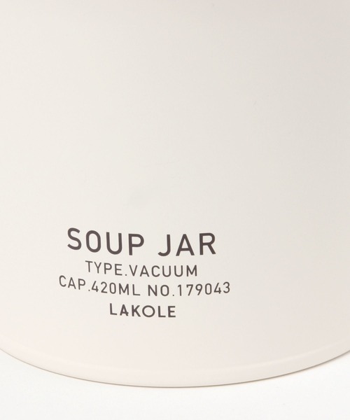 LAKOLE(ラコレ)の「スープジャー420ml / 102417(お弁当箱・レディース・ホワイト/チャコール・FREE)」の4枚目の写真