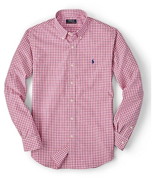 POLO RALPH LAUREN（ポロ ラルフ ローレン）の「スリムフィット ポプリン スポーツシャツ（シャツ/ブラウス・メンズ・レッド系その他/パープル系1/グリーン系3/ブラウン系1/ブルー系その他/グリーン系その他・MEDIUM/XL/LARGE/SMALL/X-SMALL/XX-LARGE/X-LARGE）」の5枚目の写真