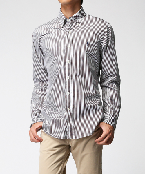 POLO RALPH LAUREN（ポロ ラルフ ローレン）の「スリムフィット ポプリン スポーツシャツ（シャツ/ブラウス・メンズ・レッド系その他/パープル系1/グリーン系3/ブラウン系1/ブルー系その他/グリーン系その他・MEDIUM/XL/LARGE/SMALL/X-SMALL/XX-LARGE/X-LARGE）」の2枚目の写真