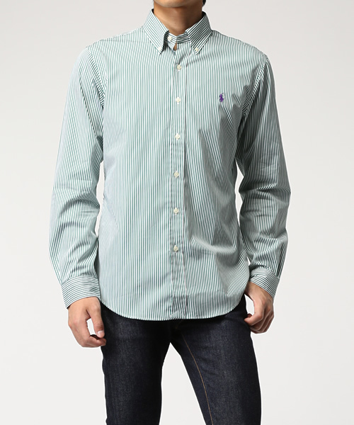 POLO RALPH LAUREN（ポロ ラルフ ローレン）の「スリムフィット ポプリン スポーツシャツ（シャツ/ブラウス・メンズ・レッド系その他/パープル系1/グリーン系3/ブラウン系1/ブルー系その他/グリーン系その他・MEDIUM/XL/LARGE/SMALL/X-SMALL/XX-LARGE/X-LARGE）」の3枚目の写真