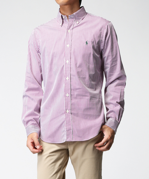 POLO RALPH LAUREN（ポロ ラルフ ローレン）の「スリムフィット ポプリン スポーツシャツ（シャツ/ブラウス・メンズ・レッド系その他/パープル系1/グリーン系3/ブラウン系1/ブルー系その他/グリーン系その他・MEDIUM/XL/LARGE/SMALL/X-SMALL/XX-LARGE/X-LARGE）」の12枚目の写真