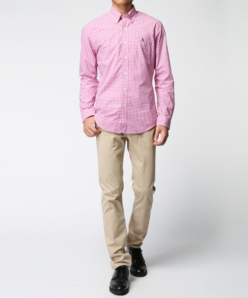 POLO RALPH LAUREN（ポロ ラルフ ローレン）の「スリムフィット ポプリン スポーツシャツ（シャツ/ブラウス・メンズ・レッド系その他/パープル系1/グリーン系3/ブラウン系1/ブルー系その他/グリーン系その他・MEDIUM/XL/LARGE/SMALL/X-SMALL/XX-LARGE/X-LARGE）」の9枚目の写真