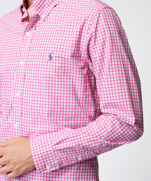 POLO RALPH LAUREN（ポロ ラルフ ローレン）の「スリムフィット ポプリン スポーツシャツ（シャツ/ブラウス・メンズ・レッド系その他/パープル系1/グリーン系3/ブラウン系1/ブルー系その他/グリーン系その他・MEDIUM/XL/LARGE/SMALL/X-SMALL/XX-LARGE/X-LARGE）」の14枚目の写真