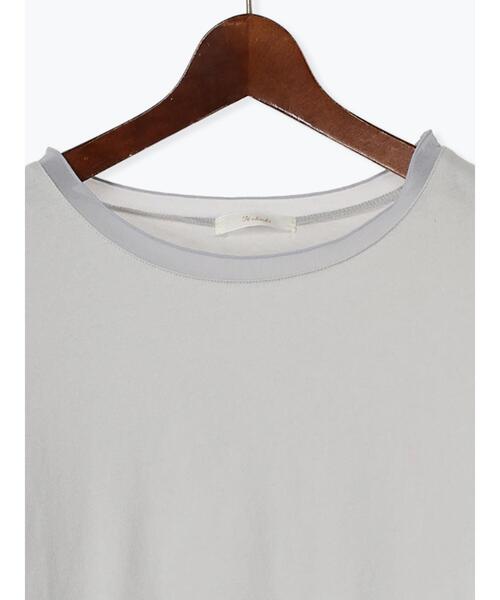 Te chichi（テチチ）の「シアーカット切替ロンT（Tシャツ/カットソー・レディース・ミント/グレー/ベージュ・F）」の22枚目の写真