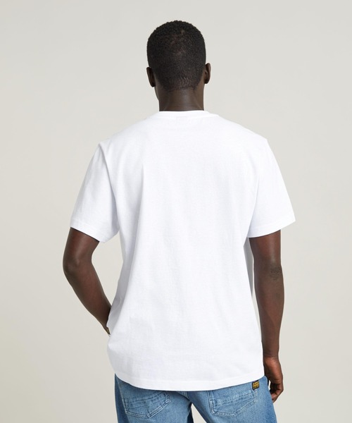 G-STAR(ジースター)の「RHINO CARTOON LOOSE T-SHIRT/アートグラフィックプリントルーズTシャツ(Tシャツ/カットソー・メンズ・ホワイト・LARGE/MEDIUM/SMALL/X-LARGE/X-SMALL)」の4枚目の写真
