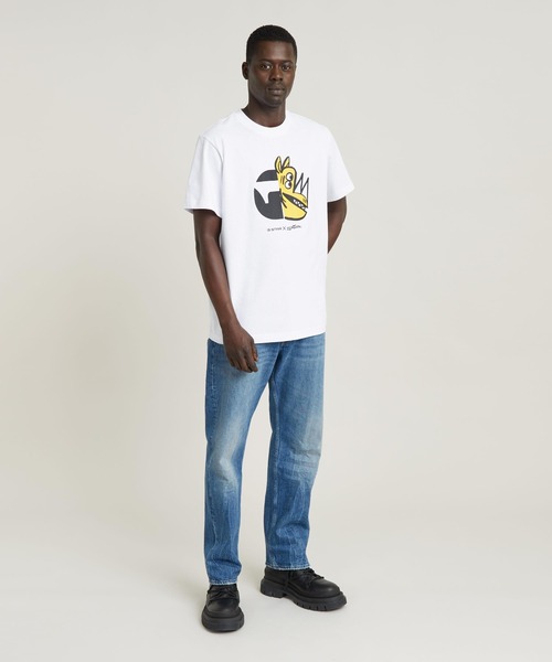 G-STAR(ジースター)の「RHINO CARTOON LOOSE T-SHIRT/アートグラフィックプリントルーズTシャツ(Tシャツ/カットソー・メンズ・ホワイト・LARGE/MEDIUM/SMALL/X-LARGE/X-SMALL)」の6枚目の写真