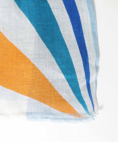 TITE IN THE STORE（ティテ　インザ　ストア）の「【Ele‘Sac/エルサック】RADIATION STOLE大判リネンストール（ストール/ショール・レディース・ブルー・FREE）」の5枚目の写真