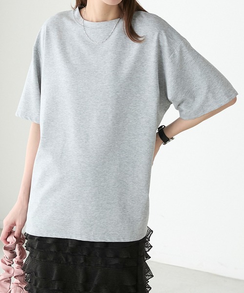 BONLECILL(ボンルシール)の「バックオープンハート半袖Tシャツ(Tシャツ/カットソー・レディース・レッド/ブラック/杢グレー/オフホワイト・FREE)」の22枚目の写真