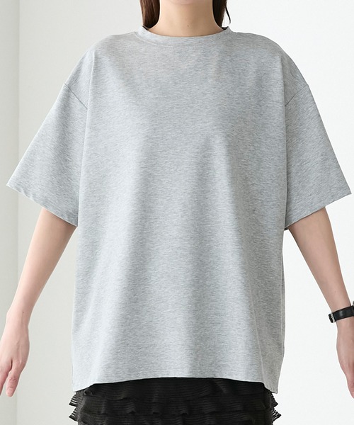 BONLECILL(ボンルシール)の「バックオープンハート半袖Tシャツ(Tシャツ/カットソー・レディース・レッド/ブラック/杢グレー/オフホワイト・FREE)」の6枚目の写真