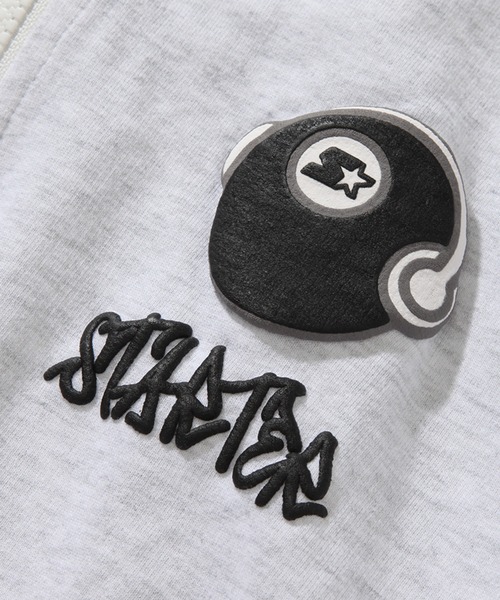 STARTER(スターター)の「【STARTER /スターター】ミニ裏毛ハーフジップ ラグランショートスリーブ ハーフジッププルオーバー(スウェット・メンズ・ブラック/ライトグレー系/ライトグレー系1・XL/L/M)」の18枚目の写真