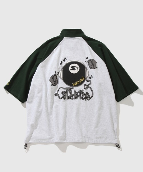 STARTER(スターター)の「【STARTER /スターター】ミニ裏毛ハーフジップ ラグランショートスリーブ ハーフジッププルオーバー(スウェット・メンズ・ブラック/ライトグレー系/ライトグレー系1・XL/L/M)」の16枚目の写真