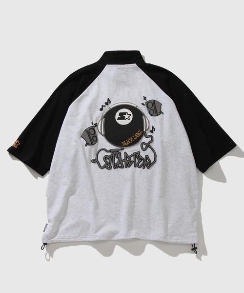 STARTER(スターター)の「【STARTER /スターター】ミニ裏毛ハーフジップ ラグランショートスリーブ ハーフジッププルオーバー(スウェット・メンズ・ブラック/ライトグレー系/ライトグレー系1・XL/L/M)」の14枚目の写真