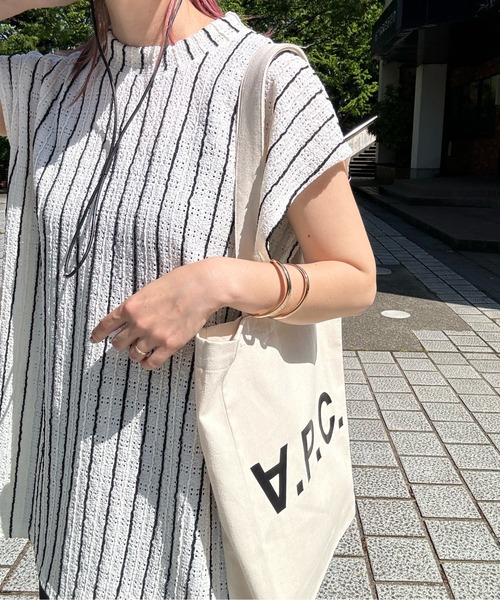 y/m by misato（イムバイミサト）の「ストライプジャガードトップス（ニット/セーター・レディース・ベージュ/アイボリー・FREE）」の18枚目の写真