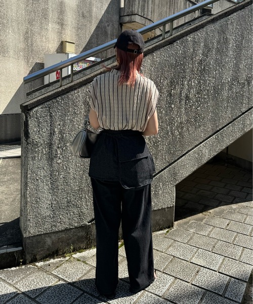 y/m by misato（イムバイミサト）の「ストライプジャガードトップス（ニット/セーター・レディース・ベージュ/アイボリー・FREE）」の19枚目の写真