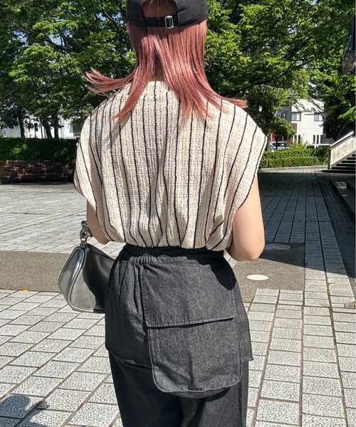 y/m by misato（イムバイミサト）の「ストライプジャガードトップス（ニット/セーター・レディース・ベージュ/アイボリー・FREE）」の13枚目の写真