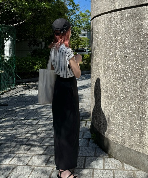 y/m by misato（イムバイミサト）の「ストライプジャガードトップス（ニット/セーター・レディース・ベージュ/アイボリー・FREE）」の5枚目の写真