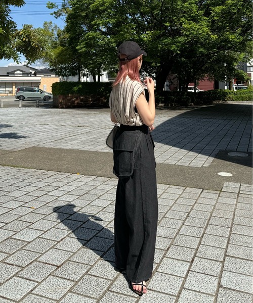 y/m by misato（イムバイミサト）の「ストライプジャガードトップス（ニット/セーター・レディース・ベージュ/アイボリー・FREE）」の6枚目の写真