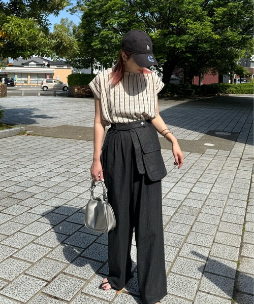 y/m by misato（イムバイミサト）の「ストライプジャガードトップス（ニット/セーター・レディース・ベージュ/アイボリー・FREE）」の8枚目の写真