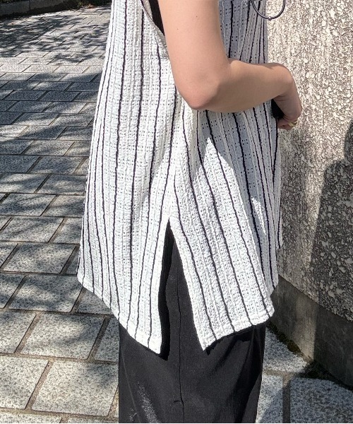 y/m by misato（イムバイミサト）の「ストライプジャガードトップス（ニット/セーター・レディース・ベージュ/アイボリー・FREE）」の20枚目の写真