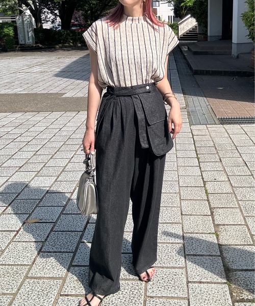 y/m by misato（イムバイミサト）の「ストライプジャガードトップス（ニット/セーター・レディース・ベージュ/アイボリー・FREE）」の21枚目の写真