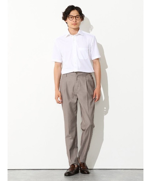 Perfect Suit FActory(パーフェクトスーツファクトリー)の「【高通気/洗える】プチプラパンツ タック入り グレー/C.グレー/ベージュ/ブラウン/ブルー/ネイビー(スラックス・メンズ・ベージュ/チャコールグレー/ブラウン/ブルー系その他/ネイビー/グレー・S/LL/L/M)」の12枚目の写真