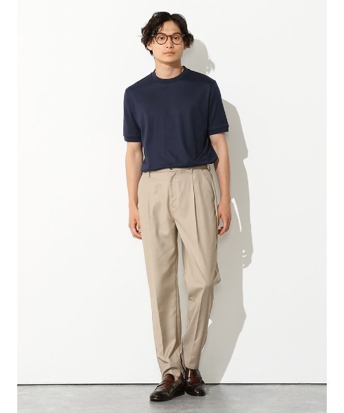 Perfect Suit FActory(パーフェクトスーツファクトリー)の「【高通気/洗える】プチプラパンツ タック入り グレー/C.グレー/ベージュ/ブラウン/ブルー/ネイビー(スラックス・メンズ・ベージュ/チャコールグレー/ブラウン/ブルー系その他/ネイビー/グレー・S/LL/L/M)」の18枚目の写真