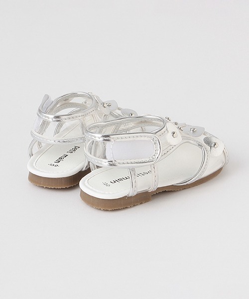 petit main（プティマイン）の「クリアハートサンダル（サンダル・キッズ・オフホワイト/シルバー/ブラック・17cm/16cm/15cm/14cm/13cm/19cm/18cm）」の16枚目の写真