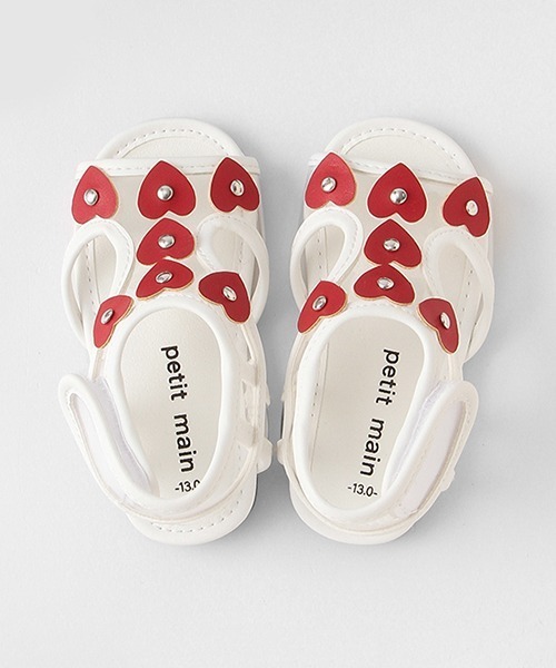 petit main（プティマイン）の「クリアハートサンダル（サンダル・キッズ・オフホワイト/シルバー/ブラック・17cm/16cm/15cm/14cm/13cm/19cm/18cm）」の22枚目の写真